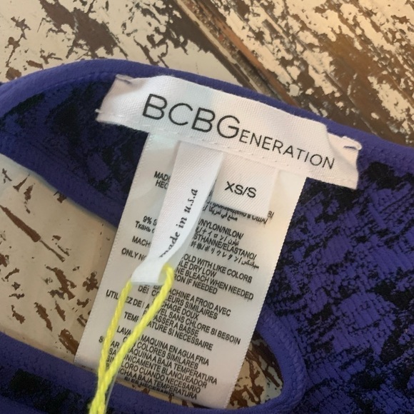 BCBGENERATION Periblue Blue One Shoulder Long Sleeve Bodycon (New) size S/XS - Picture 5 of 12